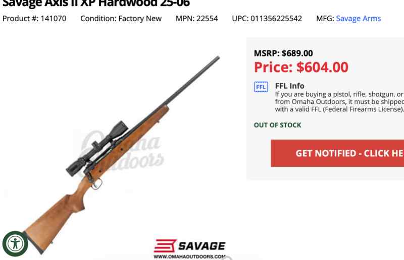 Savage Axis II XP 308 for anything you have