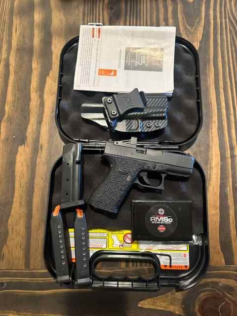 Glock 43x with Shield RMSc red dot 