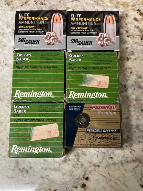 127 Rounds of Remington, Sig, Federal .45, $80.00