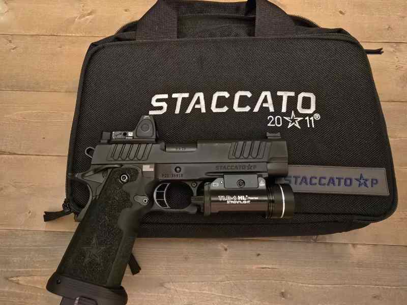 Staccato P, LNIB, Trijicon rmr,  Trl-1,3 mags FSFT