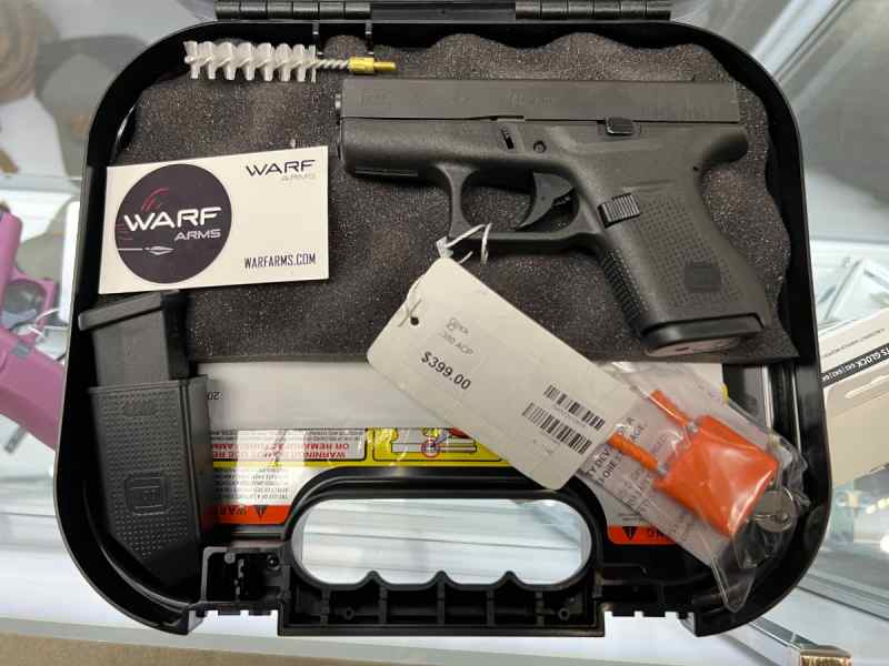 GLOCK 42 .380ACP (WARF ARMS) $399