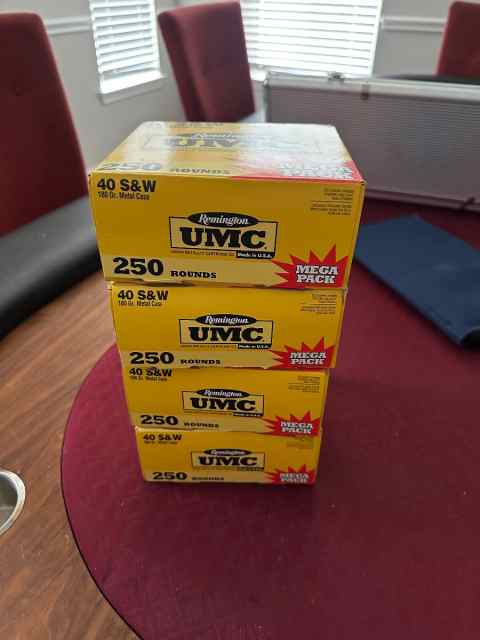 40 Cal Remington UMC 1000 rounds 