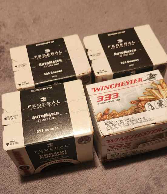 Federal and Winchester 22 LR ammo - tx1
