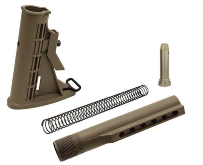 AR-15 Parts stock assembly buffer flash can grip