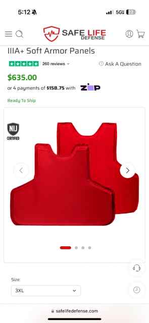 Safe life defense body armor 