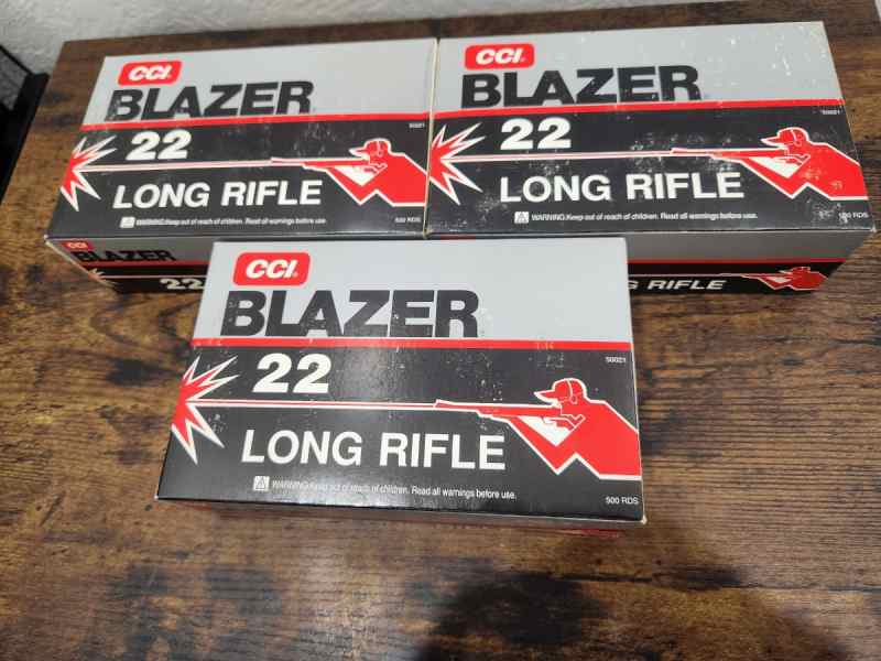 Vintage Ammo CCI Blazer 22lr 3 brick 30 boxes 1500