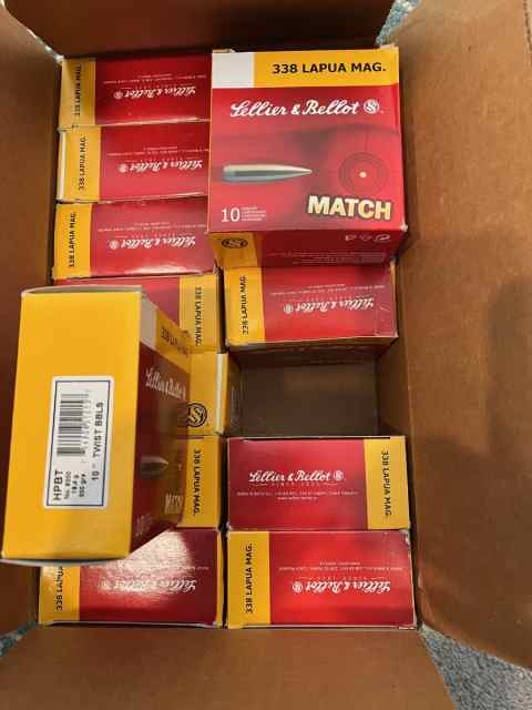 Seller &amp; Bellot 338 Lapua 300 gr Match Ammo