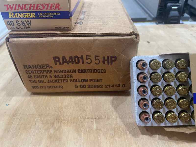 .40 S&amp;W Winchester 155gr JHP. (DHS specs.)