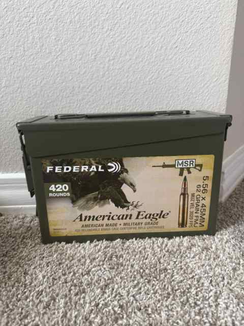 420 Federal American Eagle 5.56 NATO green tip