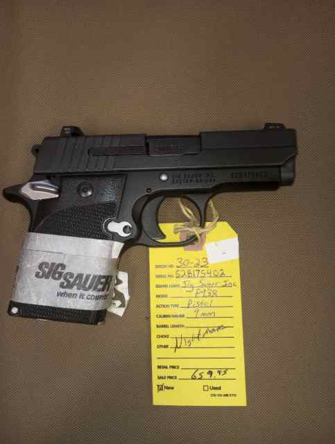 SIGSAUER P938 &quot;NIGHTMARE&quot; 9MM 1xMAG W/EXTRAS &quot;NIB&quot;