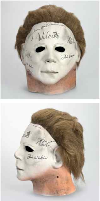 halloween mask signed by cast 