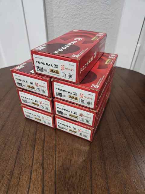 9mm Ammo – Federal &amp; Winchester(Unopened boxes)