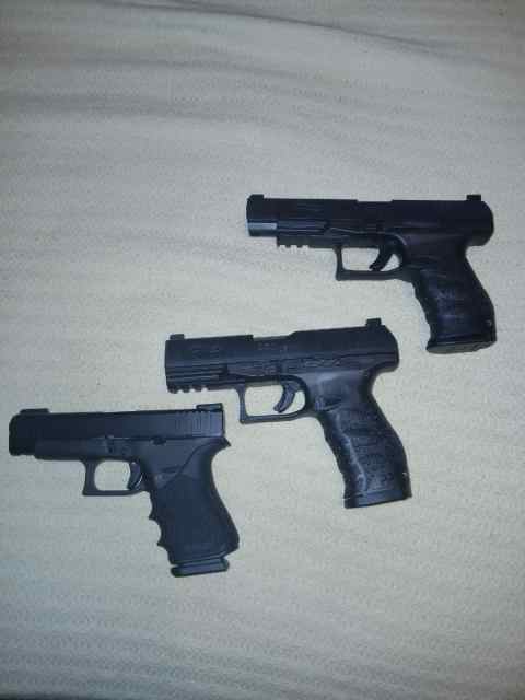 Walther Q series and G48. 3 pistols