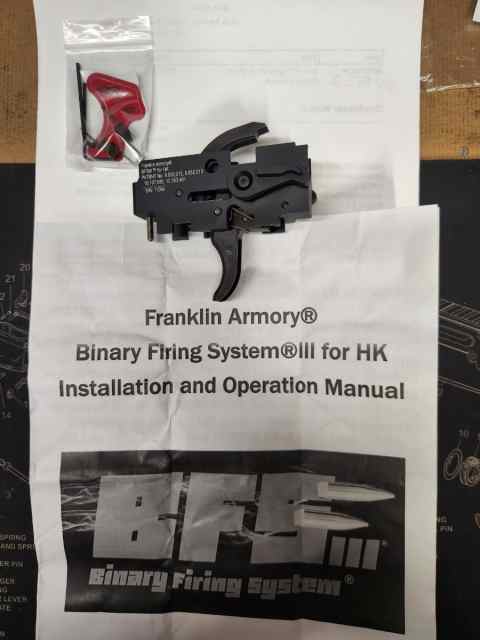 Franklin Armory HK MP5/91/93 Binary Trigger Pack