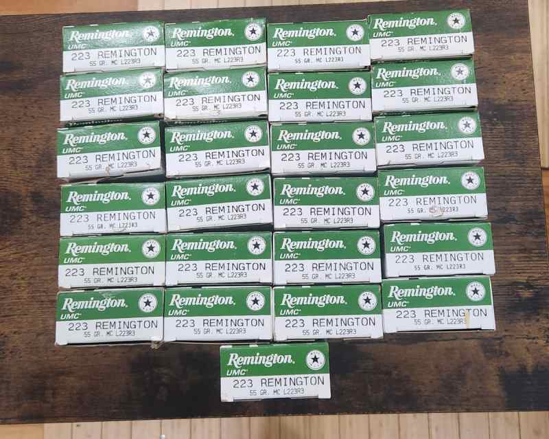 Rem UMC 223 55gr 25  boxes 20/box 500rd $.60