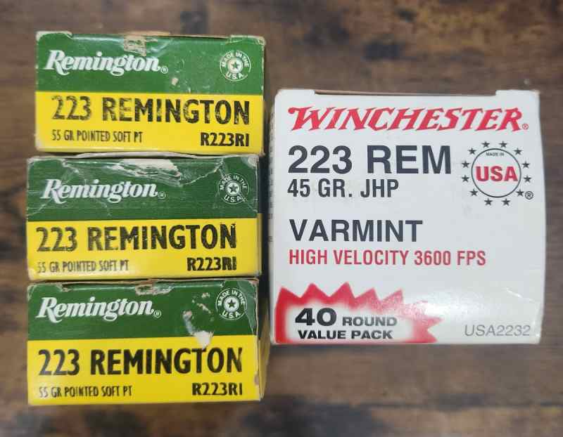 Rem 223 55gr PSP 60rd - 223 Rem 45gr JHP 40Rrd=100