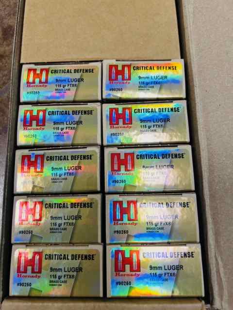 **PENDING HORNADY CRITICAL DEFENSE 9MM -200 ROUNDS