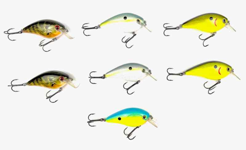  7 Strike King KVD 4.0 Squarebill Crankbaits – New