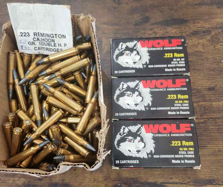 Rem 223 62gr HP 131rd- 40rd 62gr FMJ-20rd 55gr FMJ