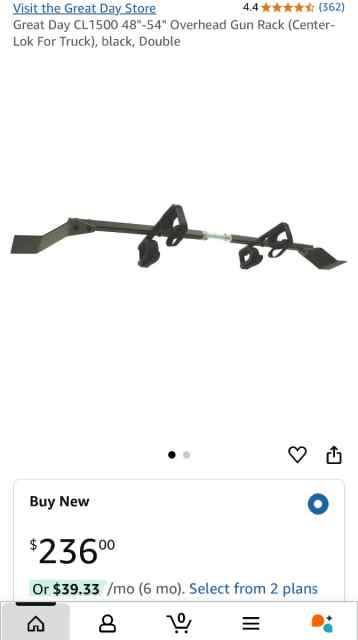 Overhead Vehicle Rifle Rack 