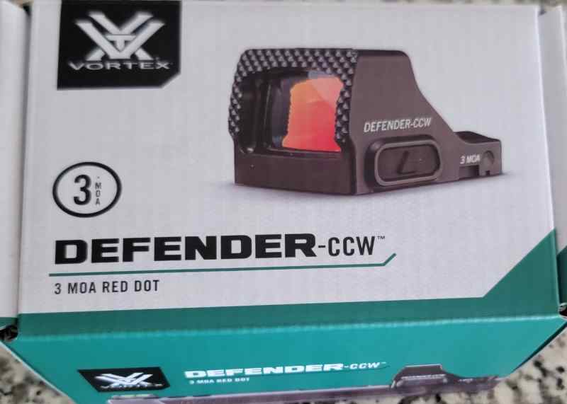 SOLD Vortex Defender CCW Red Dot 3MOA