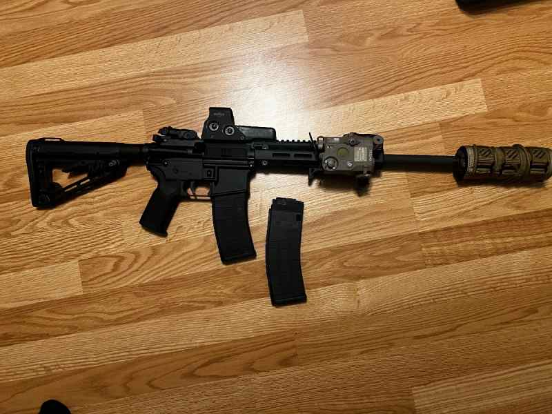 M4-22LR AR22 with eotech and fake PEQ-15 and grip