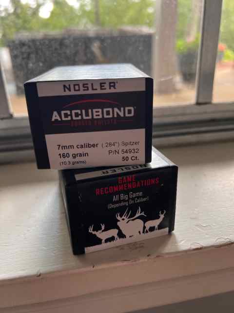 7mm bullets 160 grain Nosler