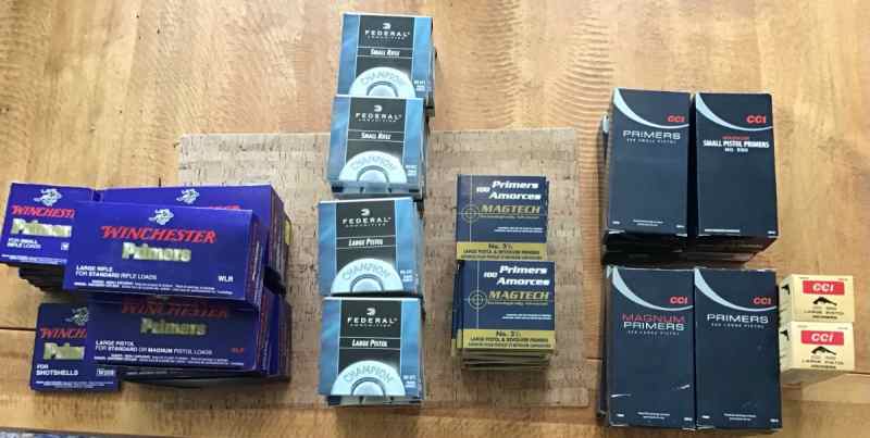 PRIMERS! Pistol LG,SM, Rifle LG, SM, CCI, Win, FED