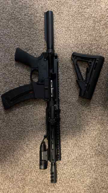 10.5” 5.56/22LR Custom AR pistol for sale $450