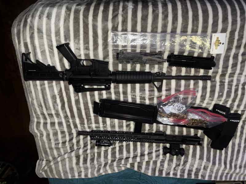 300 blk out upper parts and Anderson 556
