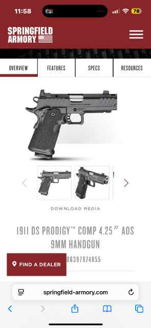 Springfield prodigy comp 4.25