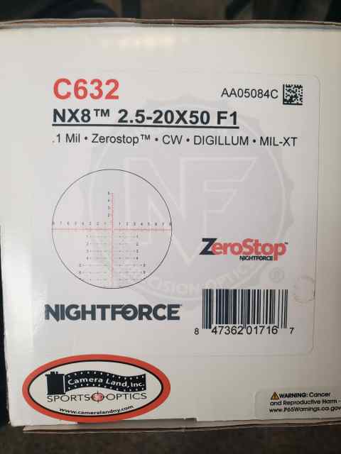 Nightforce NX8 MIL-XT 2.5-20X50