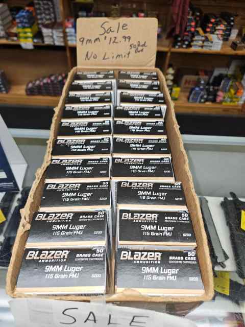 9mm AMMO Blazer Brass 115gr 50rd BOX 