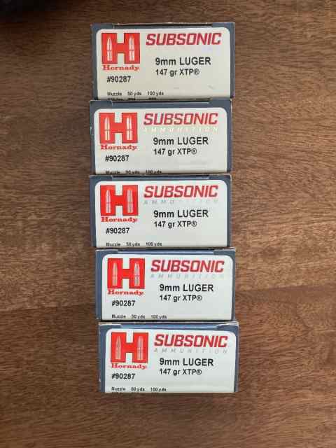 Hornady Subsonic 9mm Ammo